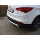 Защита заднего бампера центральная 60 мм ТСС для Hyundai Santa Fe 2012-2015