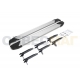 Пороги алюминиевые Rival Silver New для Volkswagen Amarok 2010-2016