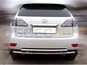 Защита заднего бампера двойная 53-43 мм для Lexus RX270/350/450 № RX09_3