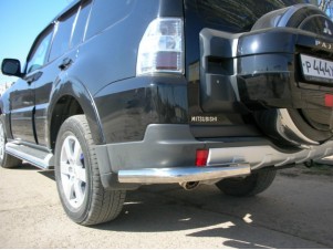 Защита задняя уголки 60 мм для Mitsubishi Pajero 4 № МР2015_2.1